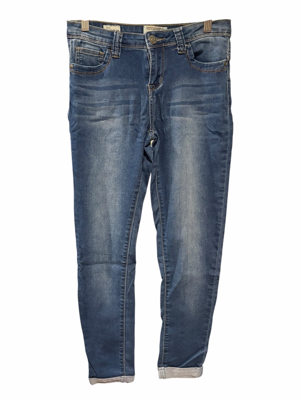 Harmony & Havoc Mid-Rise Skinny Jeans | Size 7 | Medium Wash Stretch Denim